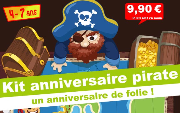 Kit anniversaire Kolat le Pirate (4/7 ans)