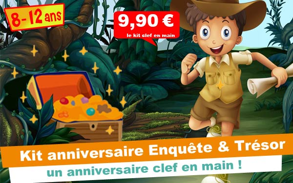 Invitation pour un anniversaire de chasse au trésor !