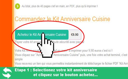 anniversaire etapes paiement paypal et CB